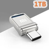 Drive 1Tb Usb 3.0 & Usb-C Flash Drive Zilver Memory Stick Type C Pendrive