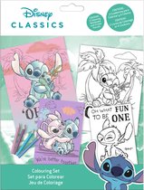 Disney Lilo & Stitch Ensemble de coloriage - 2 pages à colorier + 4 crayons - Hobby - Dessin