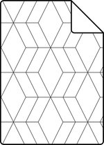 Proefstaal ESTAhome behang art deco motief wit en zwart - 139149 - 26,5 x 21 cm