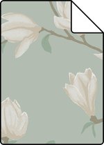 Proefstaal ESTAhome behang magnolia celadon groen - 139405 - 26,5 x 21 cm