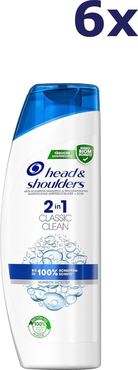 Head & Shoulders Shampoo Classic Clean 2in1 6 X400 ml VOORDEELVERPAKKING