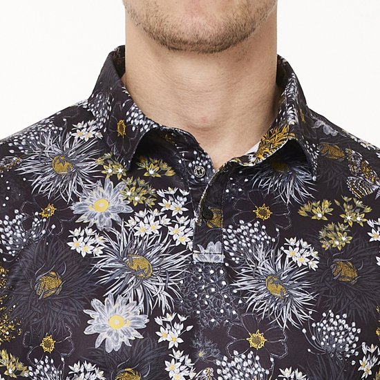 Func Factory mannen Polo flower print maat XXL van Func Factory — afbeelding 3