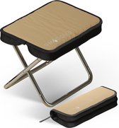 Tabouret de camping pliable kaki - Chaise pliante en aluminium pour tabouret pop up extérieur et intérieur
