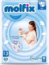 Molfix 3 Midi 4-9 KG - 180 luiers - (3 x 60) - Maandbox