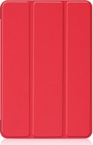 Hoes Geschikt voor iPad Air 2024 (13 inch) Hoes Tri-fold Tablet Hoesje Case - Hoesje Geschikt voor iPad Air 6 (13 inch) Hoesje Hardcover Bookcase - Rood