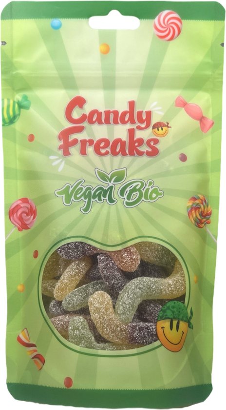 Candy Freaks Zure Zigzaggers - 150 gram - Vegan - Snoep - Biologisch - Vegetarisch - Gelatinevrij - Lactosevrij - Halal