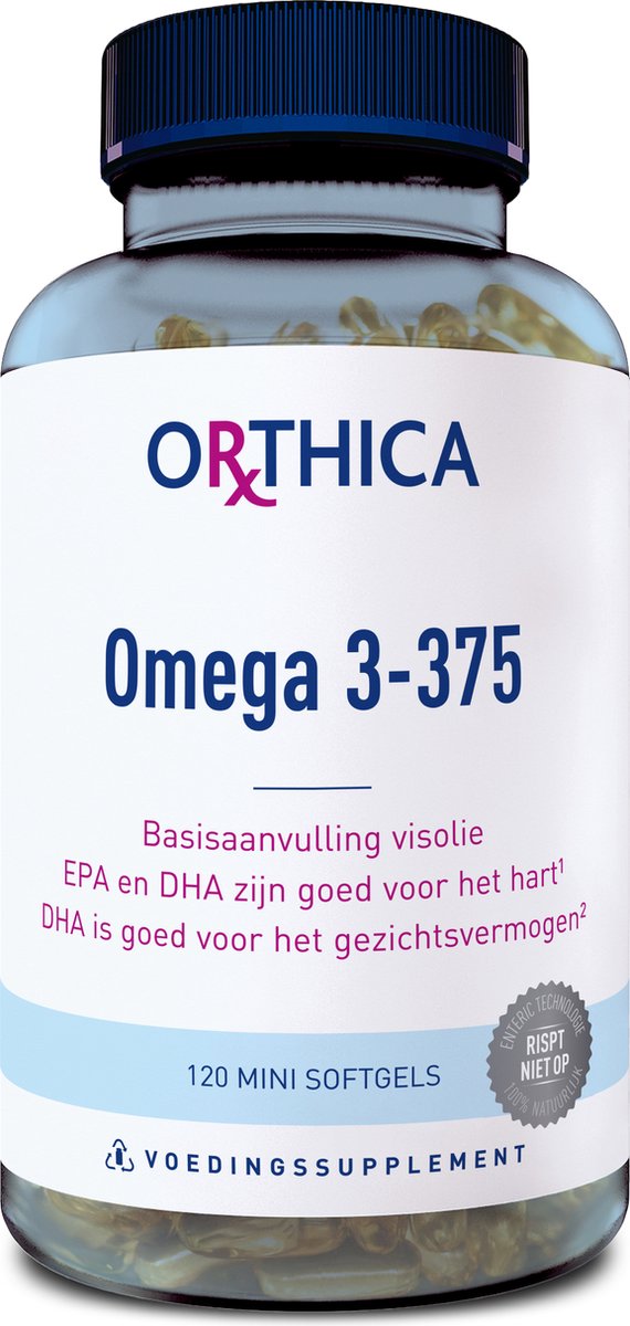 Goedkoopste Orthica Omega 3-375 - vetzuren uit visolie - 120 mini softgels