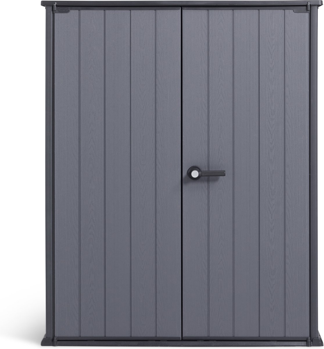 Keter Cortina Alto Tuinkast - 1400L - 140x73,6x170,4cm - Grijs
