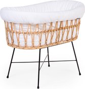 Bol.com Childhome - Rattan Wieg - 90x51x70cm - Inclusief matras - Ecru aanbieding