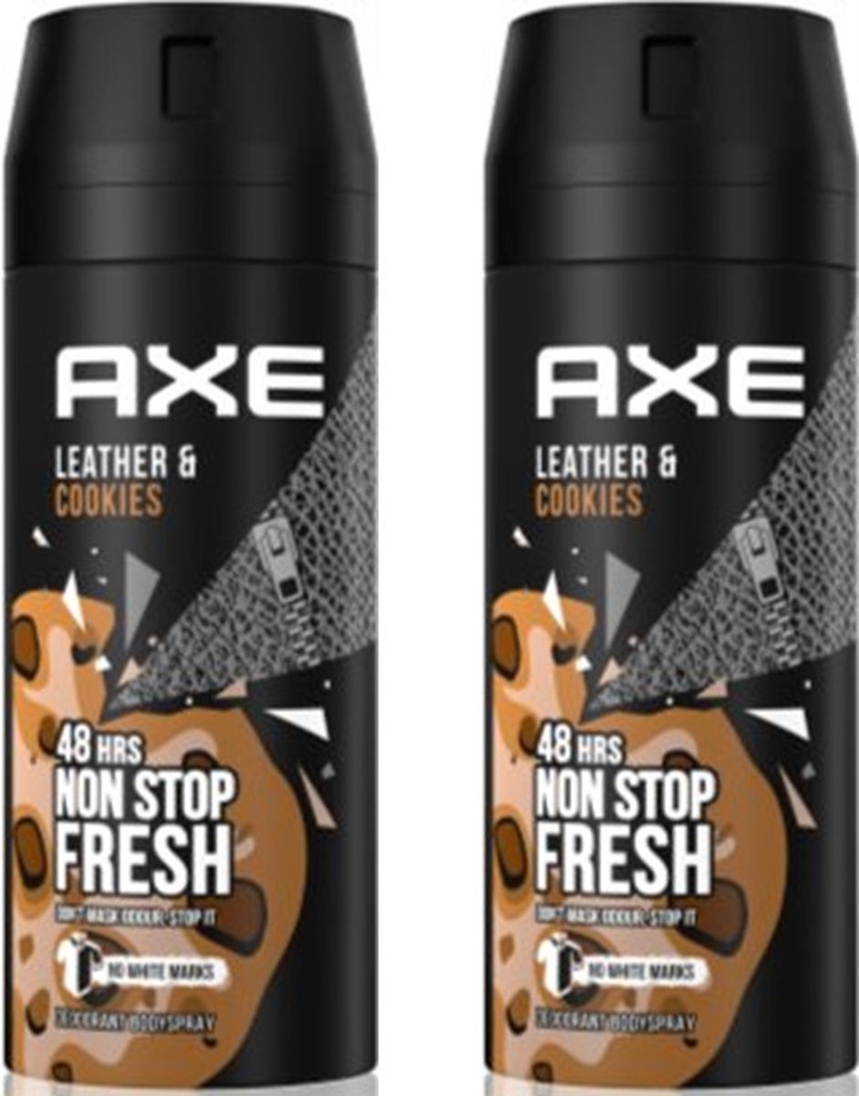 Goedkoopste AXE Deo Spray - Collision Leather & Cookies - DUOPAK 2 x 150 ml