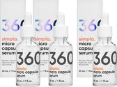 Simpla 360 serum - anti-rides - glow - niacinamide - hyaluronzuur - peptiden - Q10 - celvernieuwing - anti-acne - tegen mee-eters - grove poriën - tegen pigmentvlekken - 3 stuks