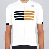 Sportful Fietsshirt Korte mouwen voor Heren Wit Zwart - SF Wire Jersey-White Black Gold - 3XL