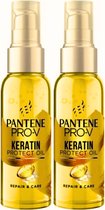 Pantene Pro V Haarolie Keratine Repair and Care - 2 x 100 ml - Haar Olie Keratine Behandeling - Herstelt Droog en Beschadigde Haar