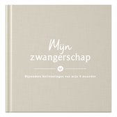 Fyllbooks Mijn Zwangerschapsdagboek - Negen maanden dagboek - Invulboek voor 9 maanden - Linnen cover Beige