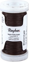 Rayher Fil floral ou fil de fer - marron - 0,35 mm d'épaisseur - 100 mètres de cordon - fil métallique - matériel de reliure