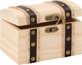 Coffre au trésor en bois Glorex hobby avec fermeture et couvercle - 14 x 9 x 9 cm - Bijoux/ objets / clés - petites boîtes