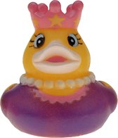 Rubber badeendje prinses - paars - badkamer fun artikelen - size 5 cm - kunststof - speelgoed eendjes