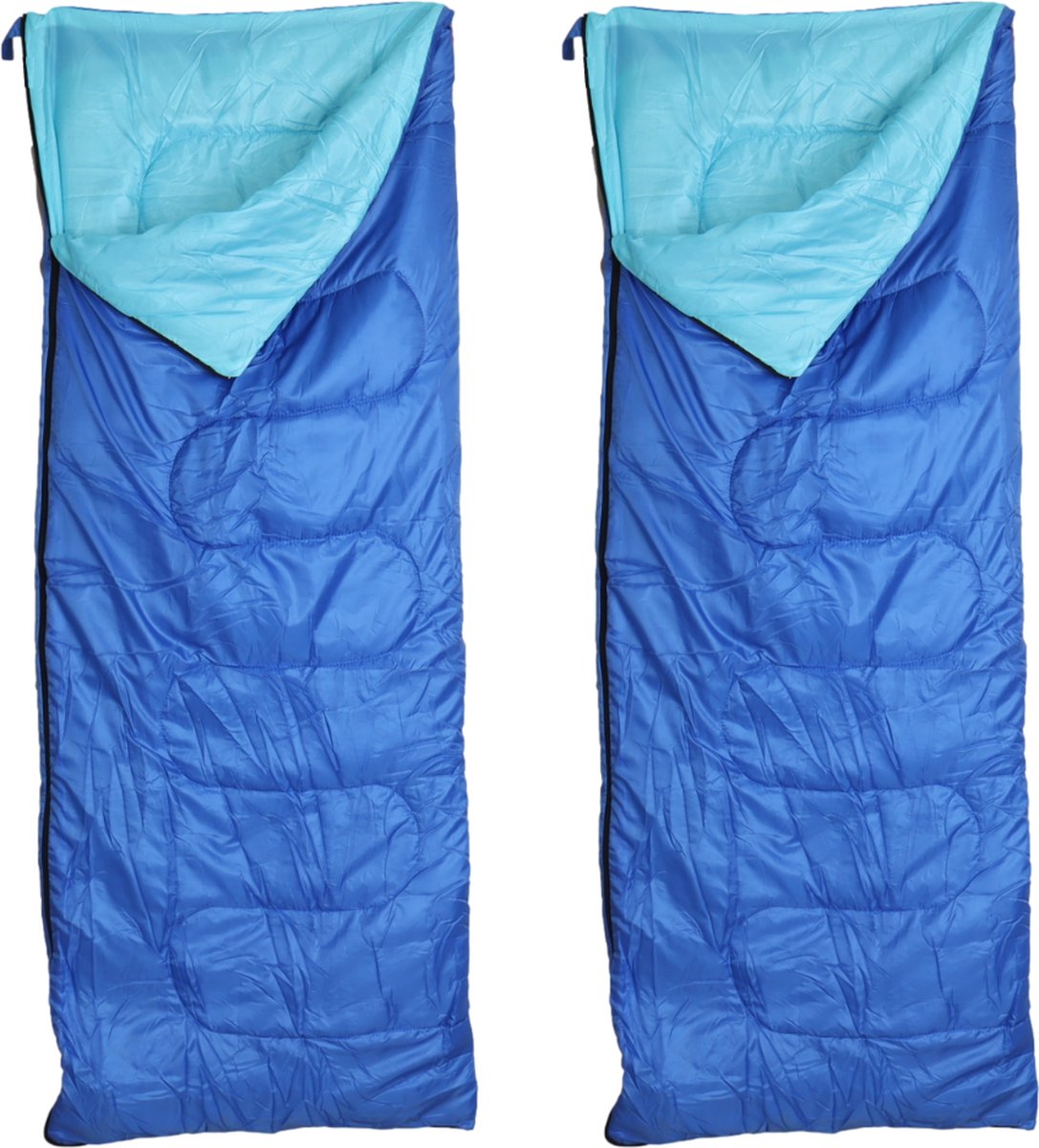 HIXA Slaapzak - Blauw - 2 stuks - 190x72cm - Polyester