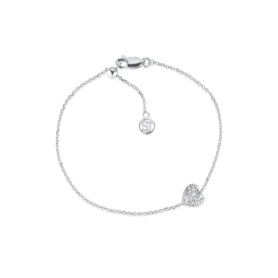 Sif Jakobs Jewellery Caro zilveren armband met bedel ingezet met zirkonia SJ-B72358-CZ