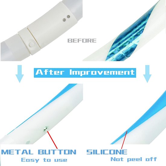 Led Hulas Hoop Reifen für Kinder ab 6 Jahre und Erwachsene Fitness Tanzen Übung Gewichtsreduktion Glühen Aufhellen Led Hulas Hoops 10 Farben Strobing Ändern Multiple Light