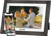 Digitale Fotolijst met Wifi - Frameo App - 10.1 Inch - IPS Touch Screen - 32GB - Eikenhout Grijs