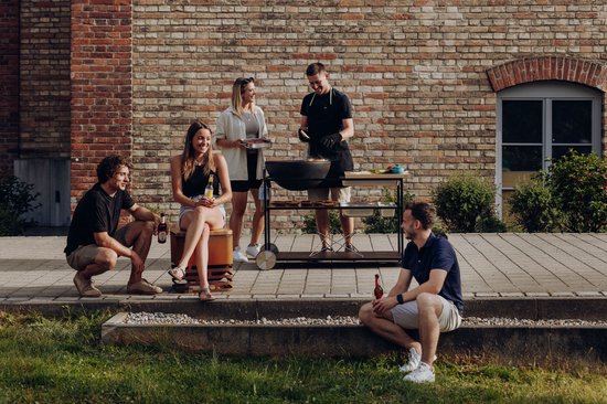 Höfats - Fire Kitchen Buitenkeuken met Bowl 57 Vuurschaal - Staal - Zwart van Höfats — afbeelding 4