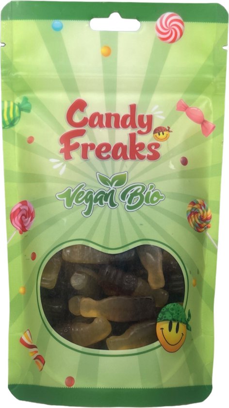 Candy Freaks Frisse Cola - 150 gram - Vegan - Snoep - Biologisch - Vegetarisch - Gelatinevrij - Lactosevrij - Halal