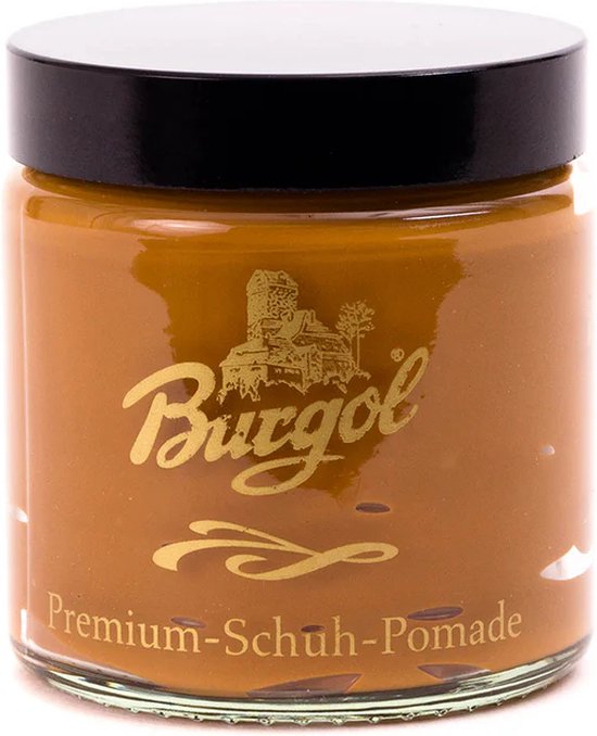 Burgol Shoe Pomade - Kleuropfrissende en verzorgende schoencrème - 100ml - (070) Lichtbruin