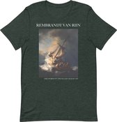 Rembrandt van Rijn 'De Storm op het Meer van Galilea' ("The Storm on the Sea of Galilee") Beroemd Schilderij T-Shirt | Unisex Klassiek Kunst T-shirt | Heather Forest | M