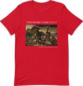 Théodore Géricault 'Het vlot van de Medusa' ("The Raft of the Medusa") Beroemd Schilderij T-Shirt | Unisex Klassiek Kunst T-shirt | Rood | XS