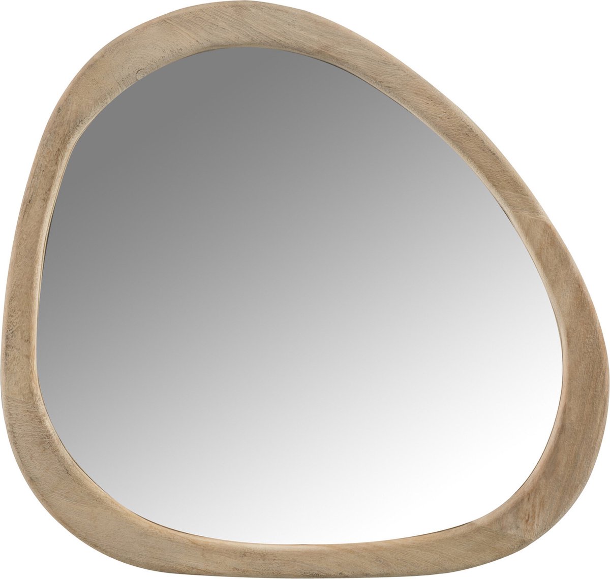 J-Line spiegel Onregelmatig - hout - small - Ø 64 cm Naturel
