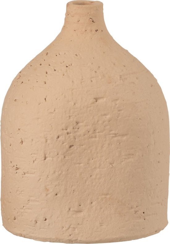J-Line Vase Enya Bouteille Ceramique Beige Small