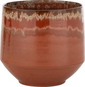 J-Line Cache Pot Aline Ceramique Rouge Extra Large
