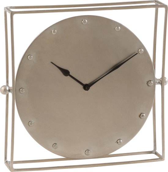 J-line horloge - métal - argent - Ø 33 cm