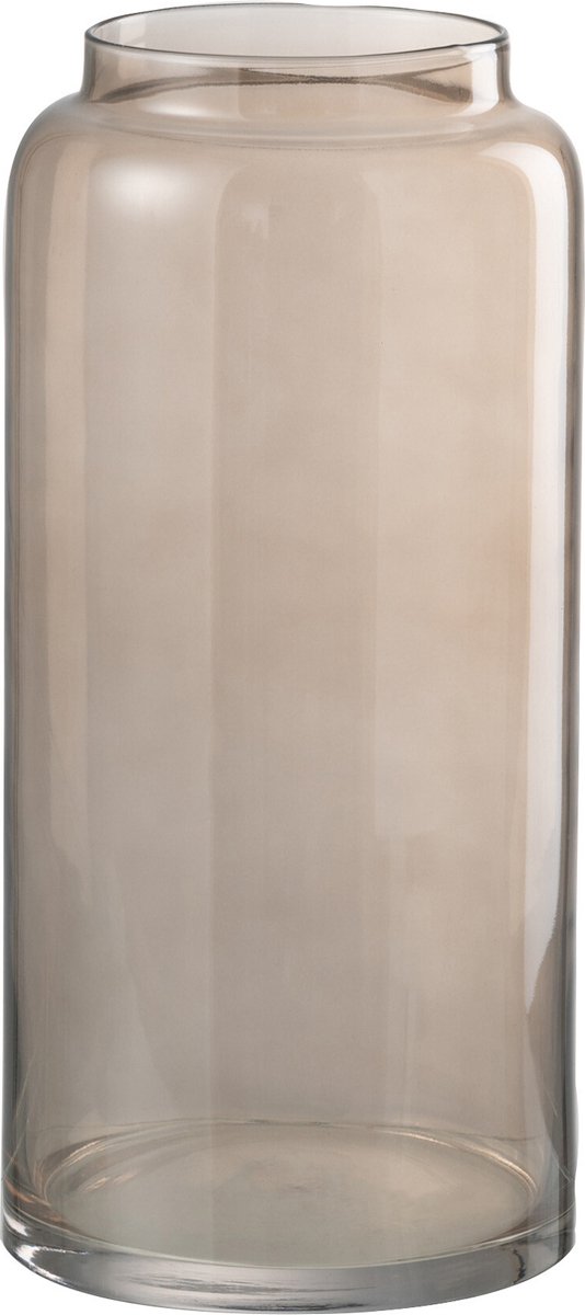 J-Line vaas Recht Lang - glas - amber - small - 40 cm hoog Bruin