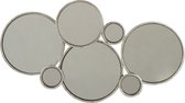 J-Line spiegel 6 Ronden - metaal - zilver