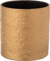 J-Line bloempot Gatsby - keramiek - goud - medium - Ø 16.50 cm