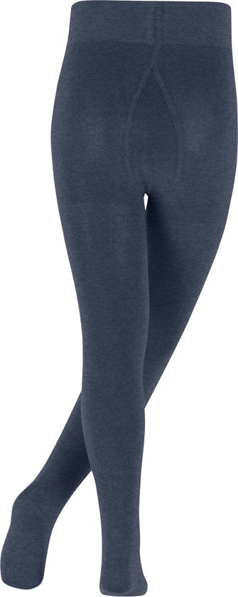 Donkerblauwe, gebreide kinderpanty van Falke. De panty heeft een verstevigde tailleband en is glad gebreid.