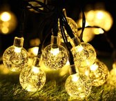 TIGIOO Tuinverlichting op Zonne energie - Lichtsnoer Licht Slinger - Party Verlichting - Feestverlichting - Lampjes Slinger Solar verlichting buitenverlichting 50 stuks - 7 Meter
