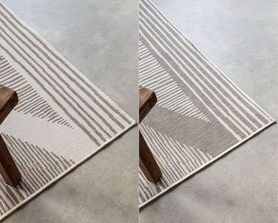Flycarpets Elle Decoration - Binnen & Buitenkleed - Omkeerbaar - Rhombus - Beige - 120x170 cm