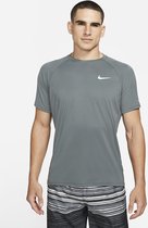 Nike Swim Nike Essential - Short sleeve hydroguard Heren Zwemshirt - Grey - Maat XS