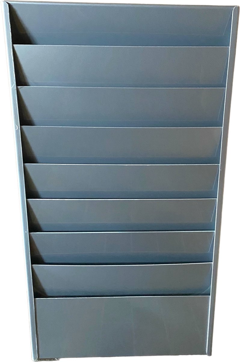 Planbord 2 Rijen – 8 Sleuven voor 16 Werkordermappen A4 – Werkplaats Planningbord – Dag- en Weekplanning – 107 x 59 cm