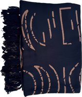 Sarong Moon - Handgemaakte Pareo Omslagdoek Omslagrok Wikkelrok Strandlaken Bikini Cover Up Dames Heren - Zwart