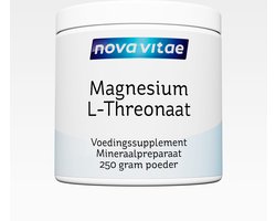 Nova Vitae Magnesium L-threonaat - L-threonate - poeder - 250 gram = 500 capsules - 500 stuks