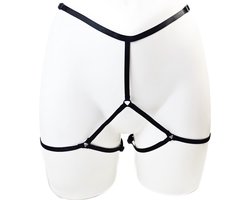 BamBella ® - Sexy Erotische bondage Open kruis Lingerie - Onesize - onderbroek onesize Zwart