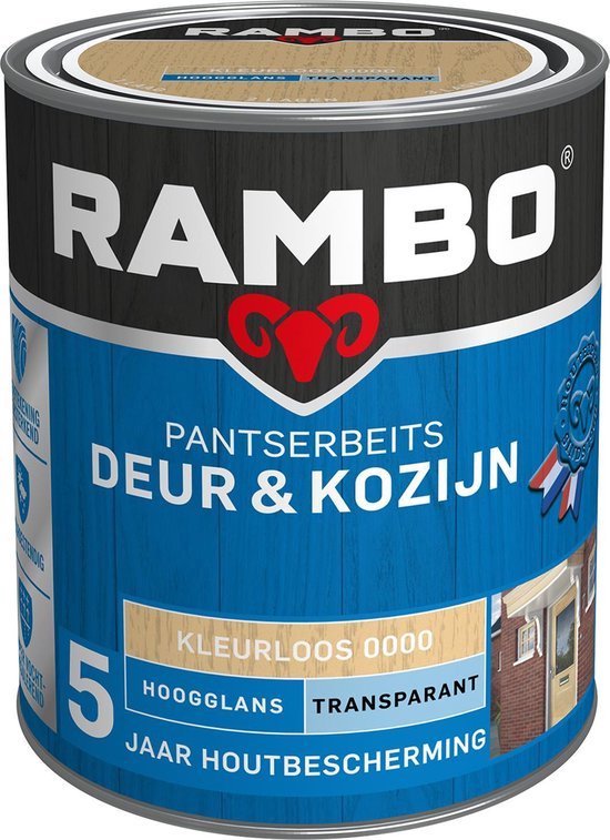 Rambo Pantserbeits Deur&Kozijn Hoogglans Transparant Kleurloos 0000 - 1.5L -