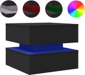 vidaXL - Salontafel - met - LED-verlichting - 50x50x40 - cm - zwart