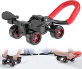 4-Wiel Ab-roller Core Workout Trainer Fitness Apparatuur voor Mannen en Vrouwen met Push Up Oefening ab wheel