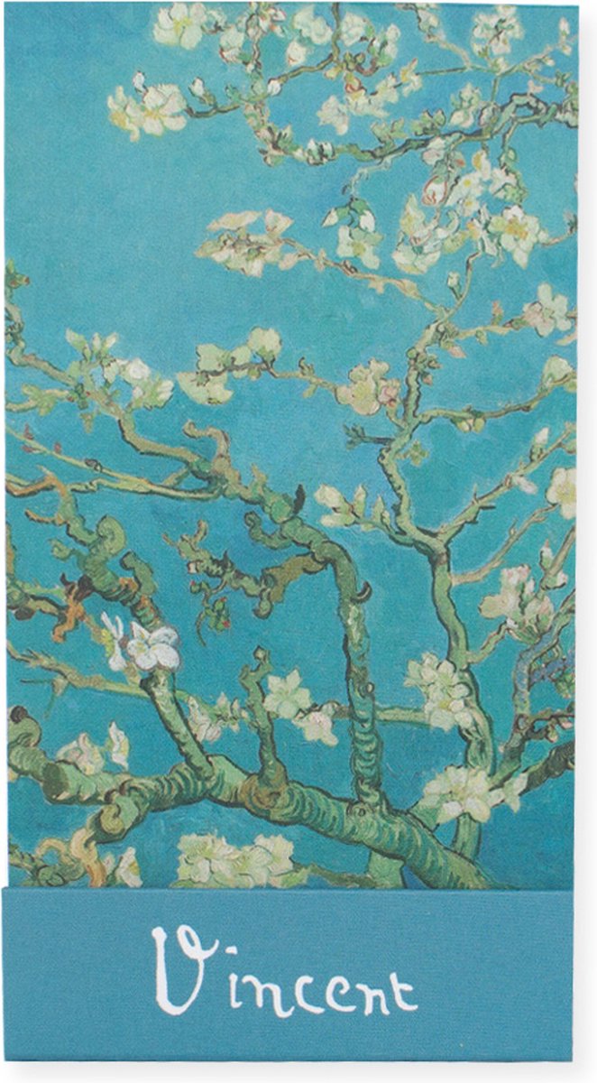 Notitieboekje A7, flip over met ruitjes, Amandelbloesem, Van Gogh