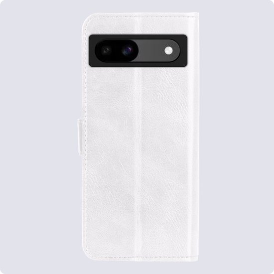 Étui pour Google Pixel 8a Case Book Case Cover Wallet Cover Wallet Case avec 2x protecteur d'écran - Étui pour Google Pixel 8a Cover Bookcase Case - Wit
